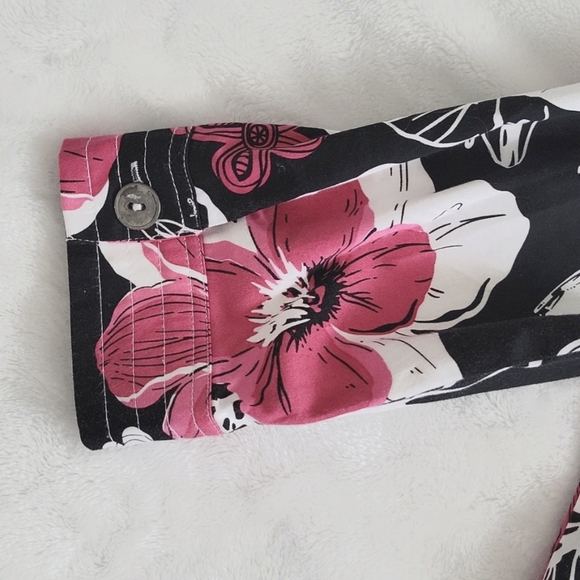 Sportelle Black Pink White Button Down Spring/Summer Jacket Size PM - Picture 7 of 9